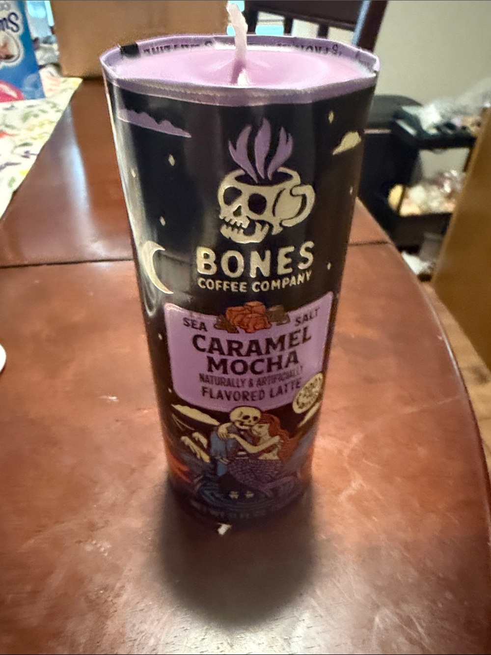 Works Caramel Mocha Candle - Purple and Black